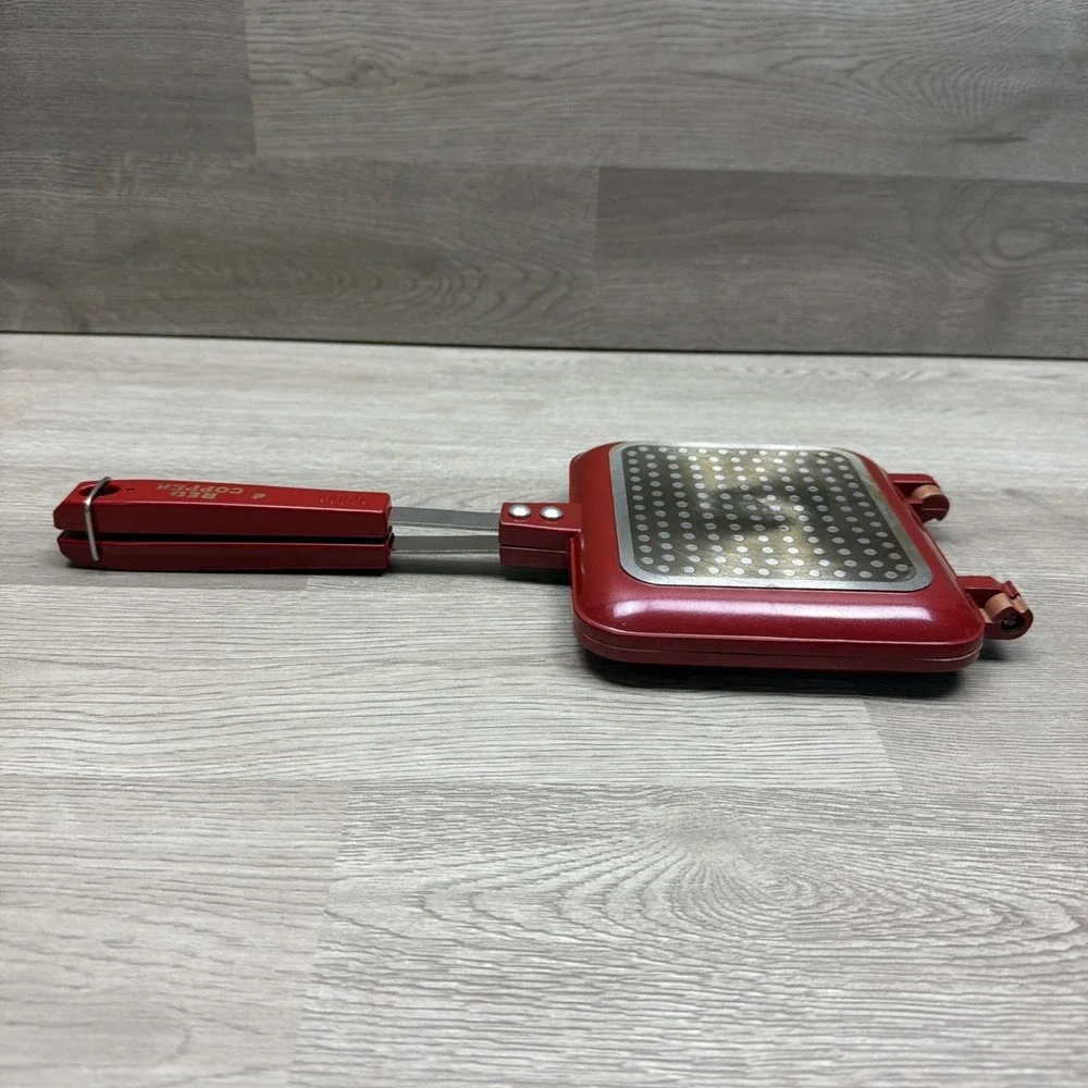 Red Copper Flipwich Stovetop Panini & Sandwich Maker Non-Stick Ceramic